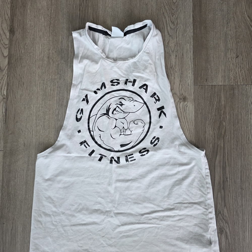 Gymshark White Graphic Men's Tank Top
